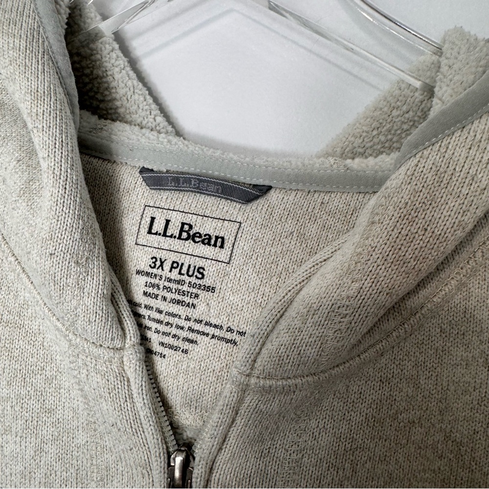 Women’s Ll Bean full zip fleece jacket size 3x - Picture 2 of 3